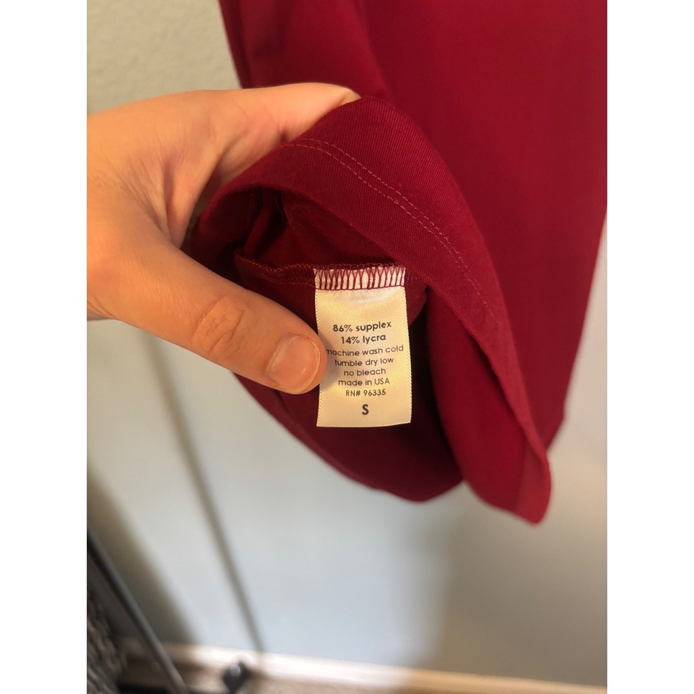 Susana Monaco Strapless Midi Dress Burgundy Wine Red Size Small - Picture 7 of 7